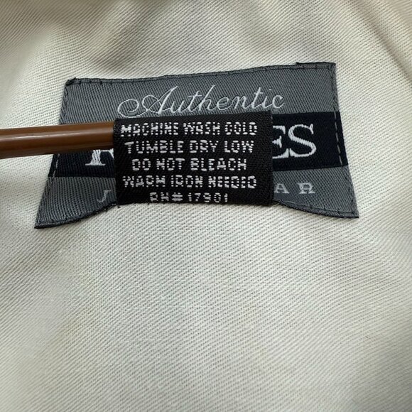 Rockies Shirt Womens M Western Plaid Tan‎ Navy Button Up Long Sleeve Cowgirl NWT - Picture 7 of 8